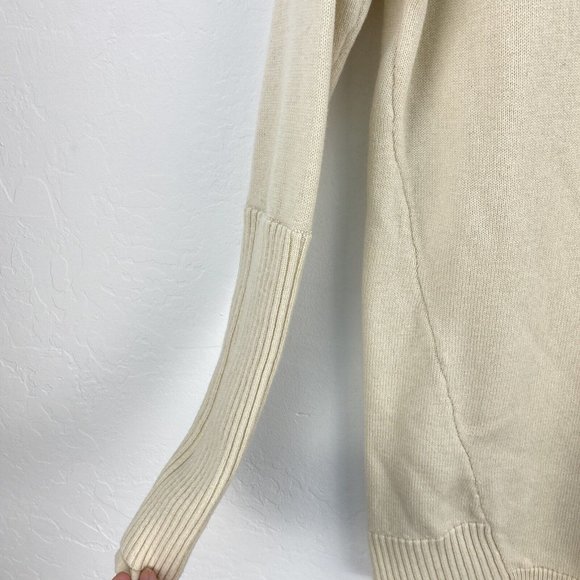 Athleta Merino Nopa Tunic Sweater Womens XS 100% Merino Extra Fine Wool IVORY - Picture 4 of 10